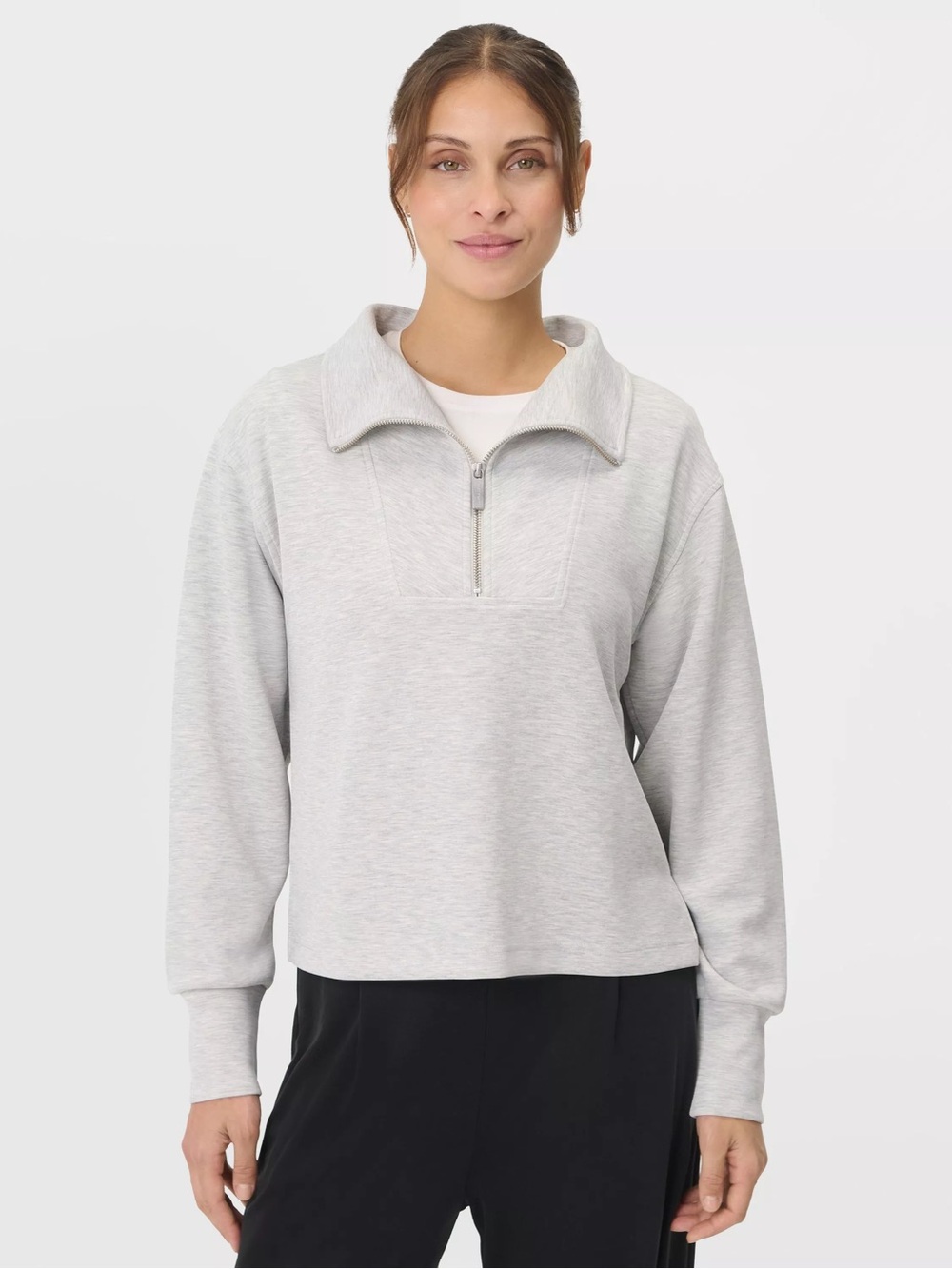 Sweaty Betty Half Zip Oversized Sweatshirt XS Athleisure Coastal Sporty Cozy
